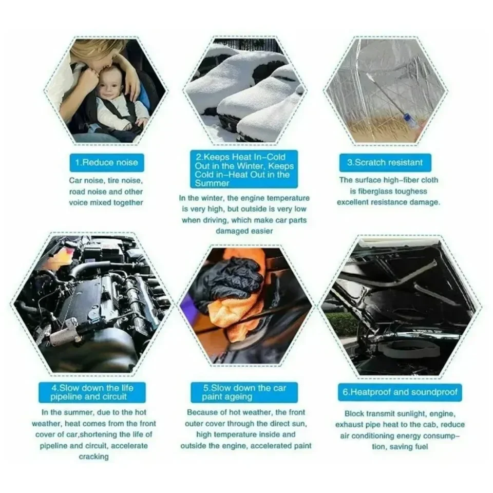 2*0,5 M 5/10mm Auto Sound Matte Proofing Deadener Wärmedämmung Matte für Auto Van Trittschalldämmung isolierung Matte Auto Zubehör Innen – Detail 6