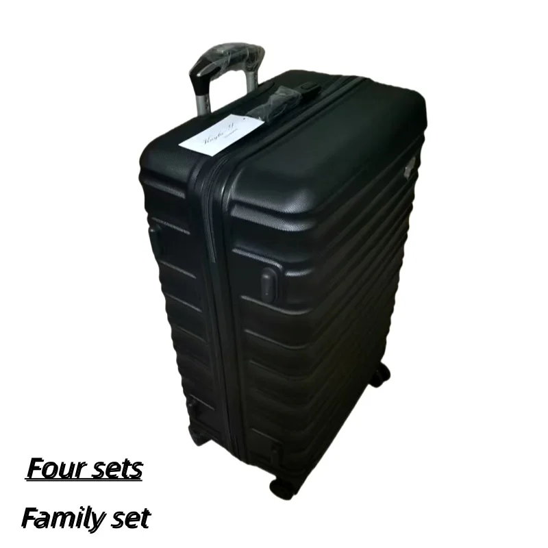 4 Piece Luggage Sets Travel Suitcase Lightweight Compact Carry-On Case Cosmetics Case Aluminum Telescopic Handle Suitcase Set