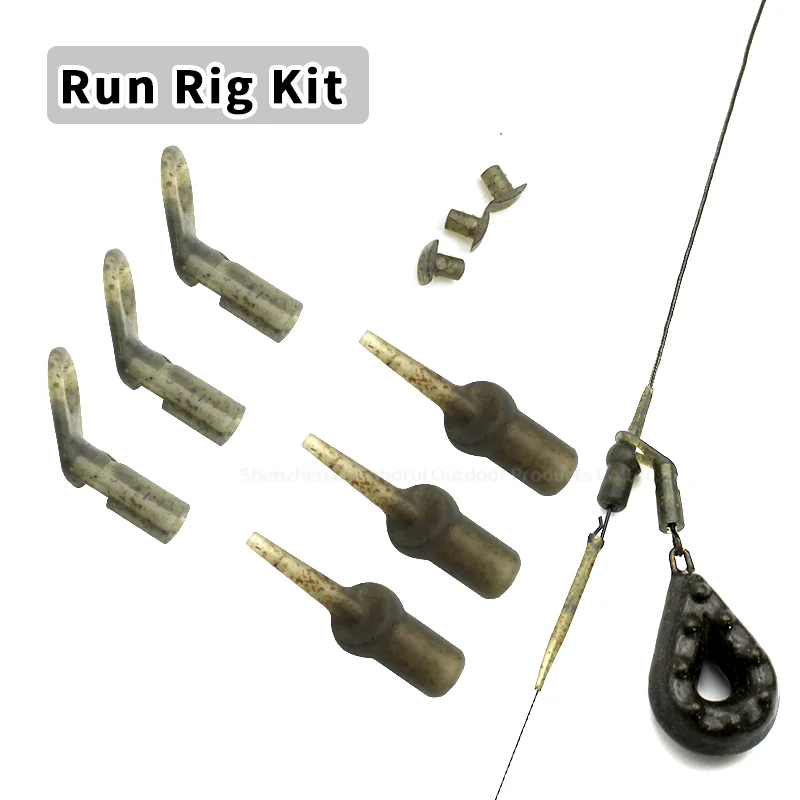 6 Sets Karpfenangel-Zubehör: Sicherheitsclip-Set mit Schwanzgummis für Karpfen-Rig-Werkzeug, Karpfen-Coarse-Method-Feeder-Angelausrüstung