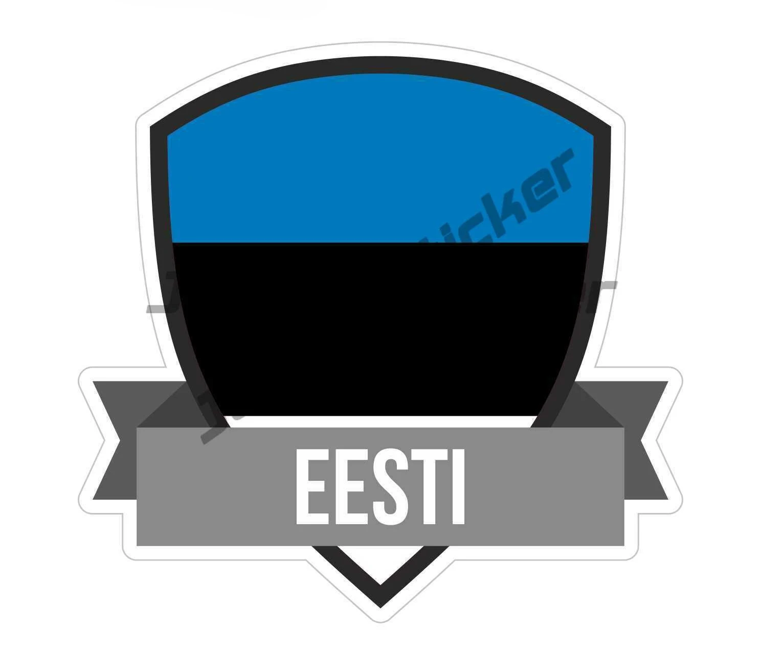 

Narva Tartu Tallinn Estonia Flag Stickers Estonian Coat of Arms Oval Car Vinyl Sticker Europe Travel Stamp Decal Window Truck