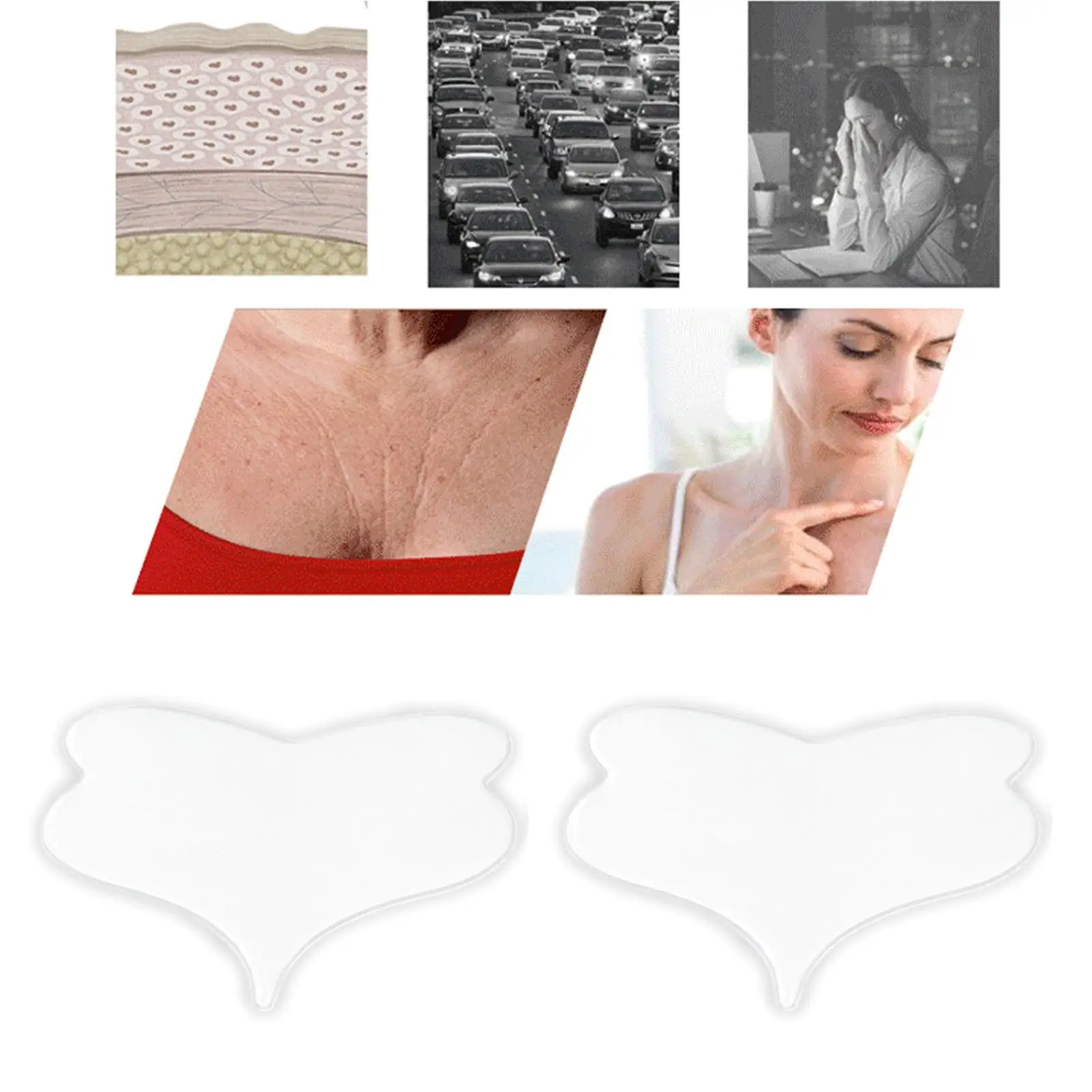 Silicone Chest Pads - Moisturizing & Firming for Wrinkle Prevention - Reusable Decollete Beauty Tools