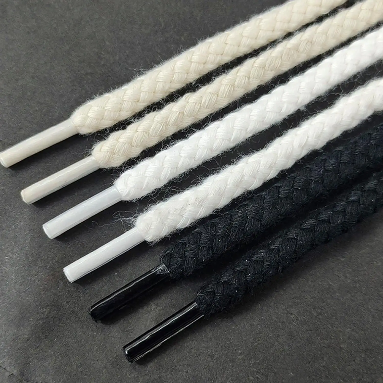 1 Pair Cotton Linen Twist Weave Round Shoelaces for Sneakers Running Sports Shoe Laces 120/140CM Shoelaces for Shoes Accessories