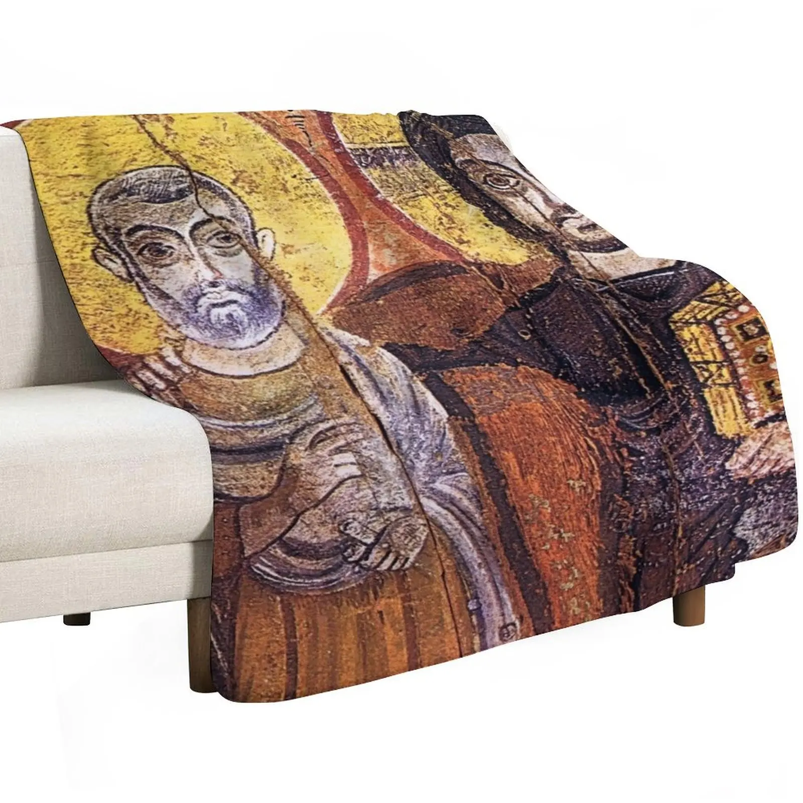 Coptic saints painted on wood Throw Blanket christmas decoration Plaid Sleeping Bag Luxury Thicken Plush Kid'S Blankets