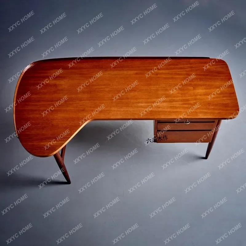 XXComputer Executive Office Desk Wooden Study Drawer Organizers Long Office Desk Minimalist Aesthetic Lounge Furniture