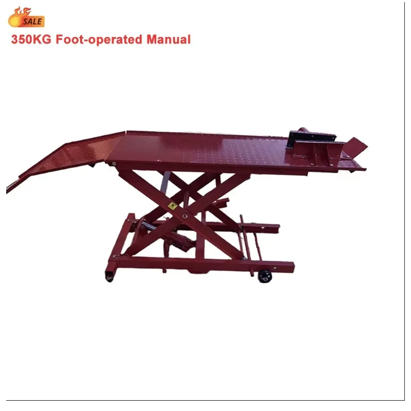 

2025 New StyleEasy Use High Quality 350KG Foot-operated Manual Motorcycle Scissor Lift Pneumatic Hydraulic Motorcycle Lift