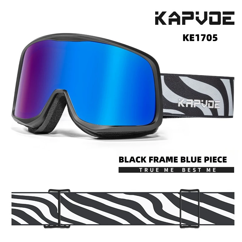 

Kapvoe Ski Goggles Snow Glasses Men UV400 Anti-fog Coatings Snowmobile Snowboard Skiing Women Sunglasses Outdoor Winter Sport