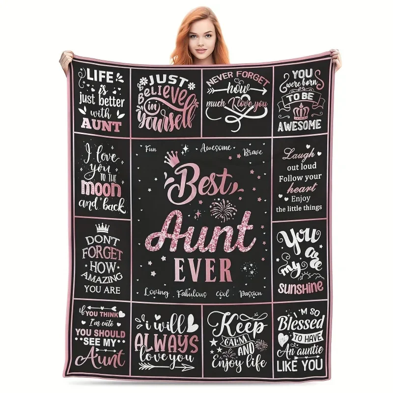 1PC Cozy Aunt Gift Blanket – Soft Plush 