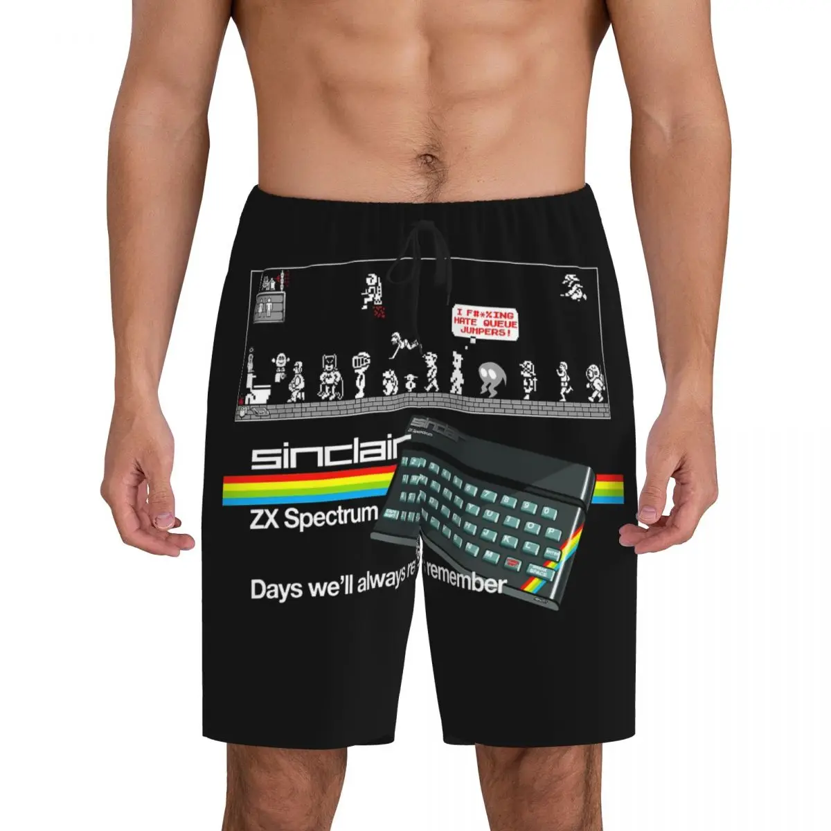

Custom Zx Spectrum Queue Jumpers Short Pajama Pants Men Sleepwear Sleep Lounge Bottom Shorts Sleeping Pants