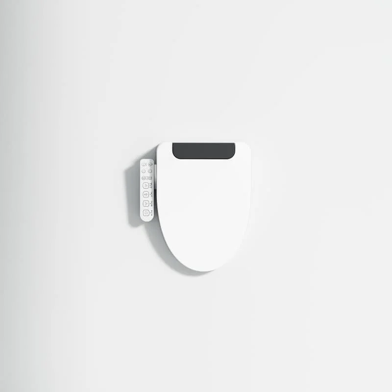 Convenient and Universal White Intelligent Toilet Seat Cover Multi-Functional Material with Advanced Seat Heating Feature