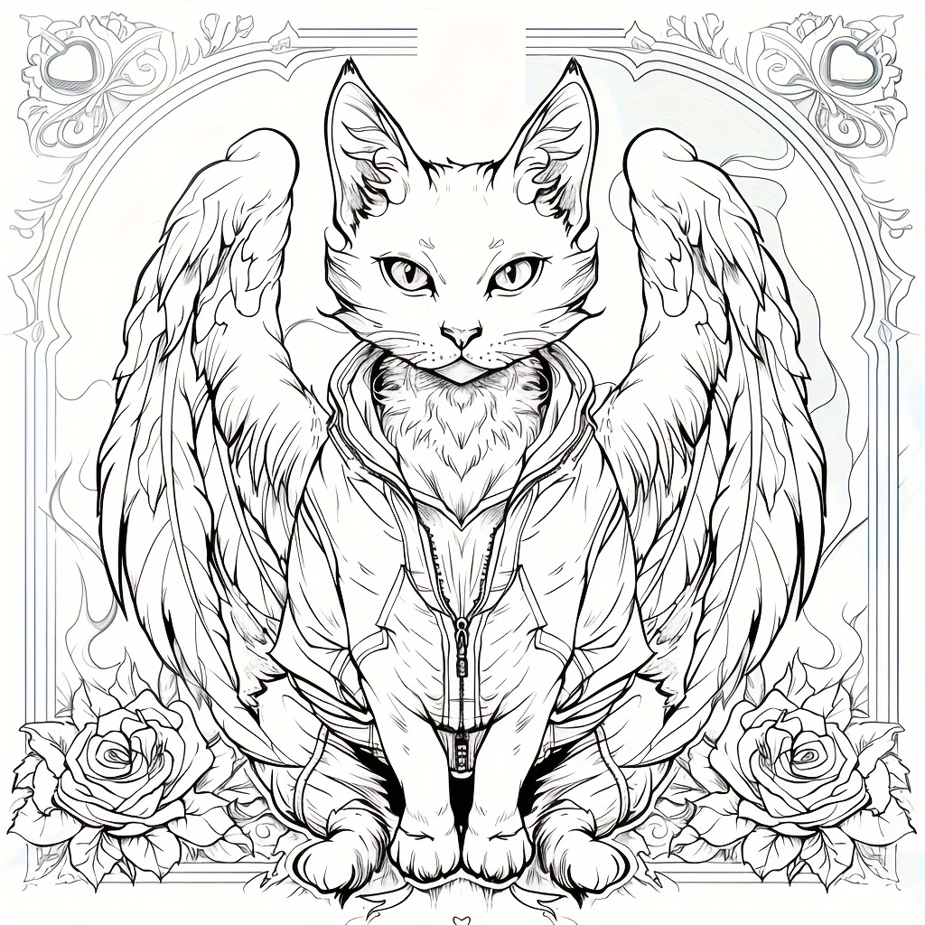 1 libro para colorear de gato oscuro misterioso para reducción de estrés |   Libro para colorear con estrés calmante para aliviar el estrés y obsequios, regreso a