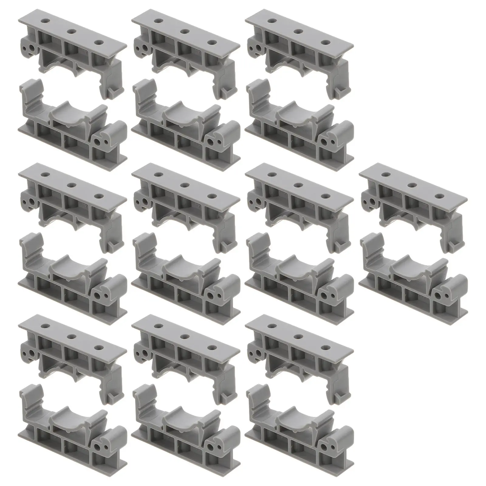 

20Pcs Plastic Din Rail Mounting Brackets Easy Install Secure Guide Clips for Cabinet Electrical Panels Industrial DIY