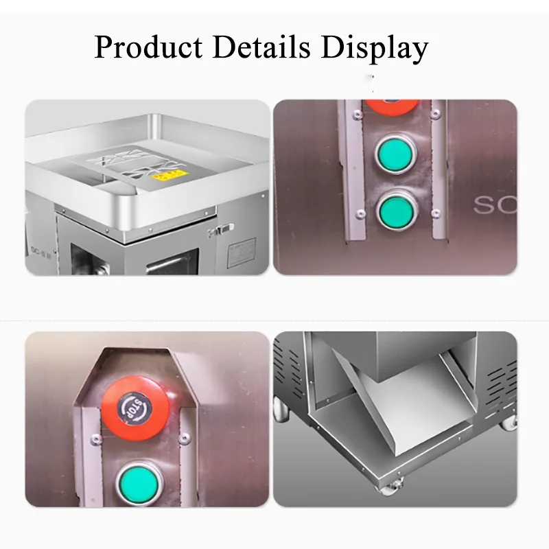 مطعم كهربائي يستخدم طعام الدجاج الثدي لحم البقر الطازج لحم الخنزير تقطيع الشريط تمزيقه آلة قطع القاطع