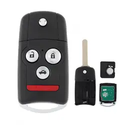 313.8MHz 4Buttons N5F0602A1A Car Key Fob Keyless Entry Remote Replacement Fit for Acura MDX RDX 2007-2013 with ID46 Chip