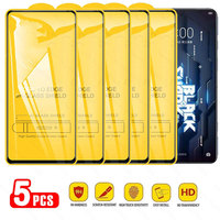 9D Tempered Glasses For Xiaomi Black Shark 4 5 Clear Screen Protector Glasses For Black Shark 4 5 Pro 5PCS Screen Films