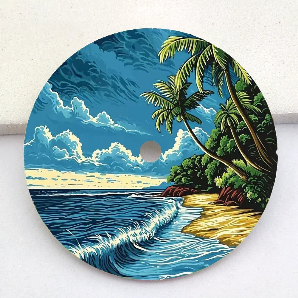 Quadrante da 28,5 mm quadrante NH35 quadrante da spiaggia vintage adatto per parti di orologi con movimento NH35/NH36 parti di ricambio logo personalizzato