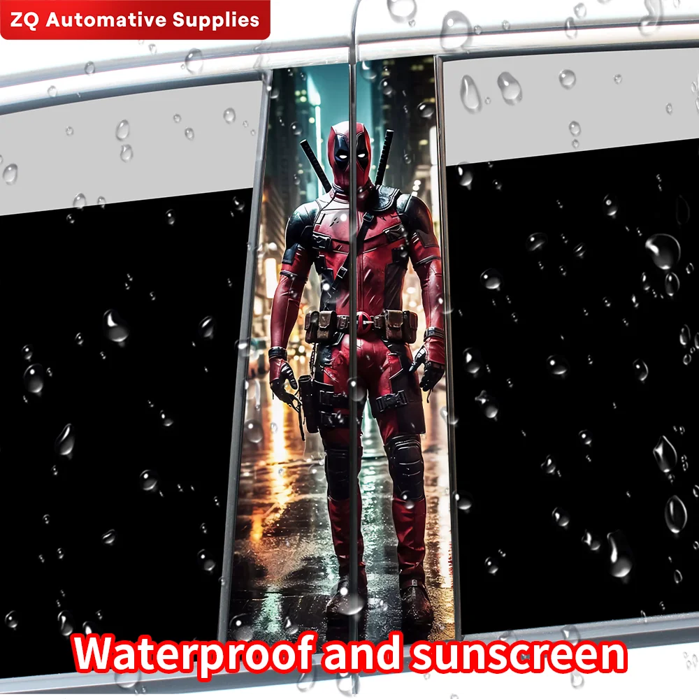Anime Samurai Car Stickers Funny Auto B Pillar Waterproof Decoration DIY Cover Car Doors Pillar Sunscreen Decals Accessories