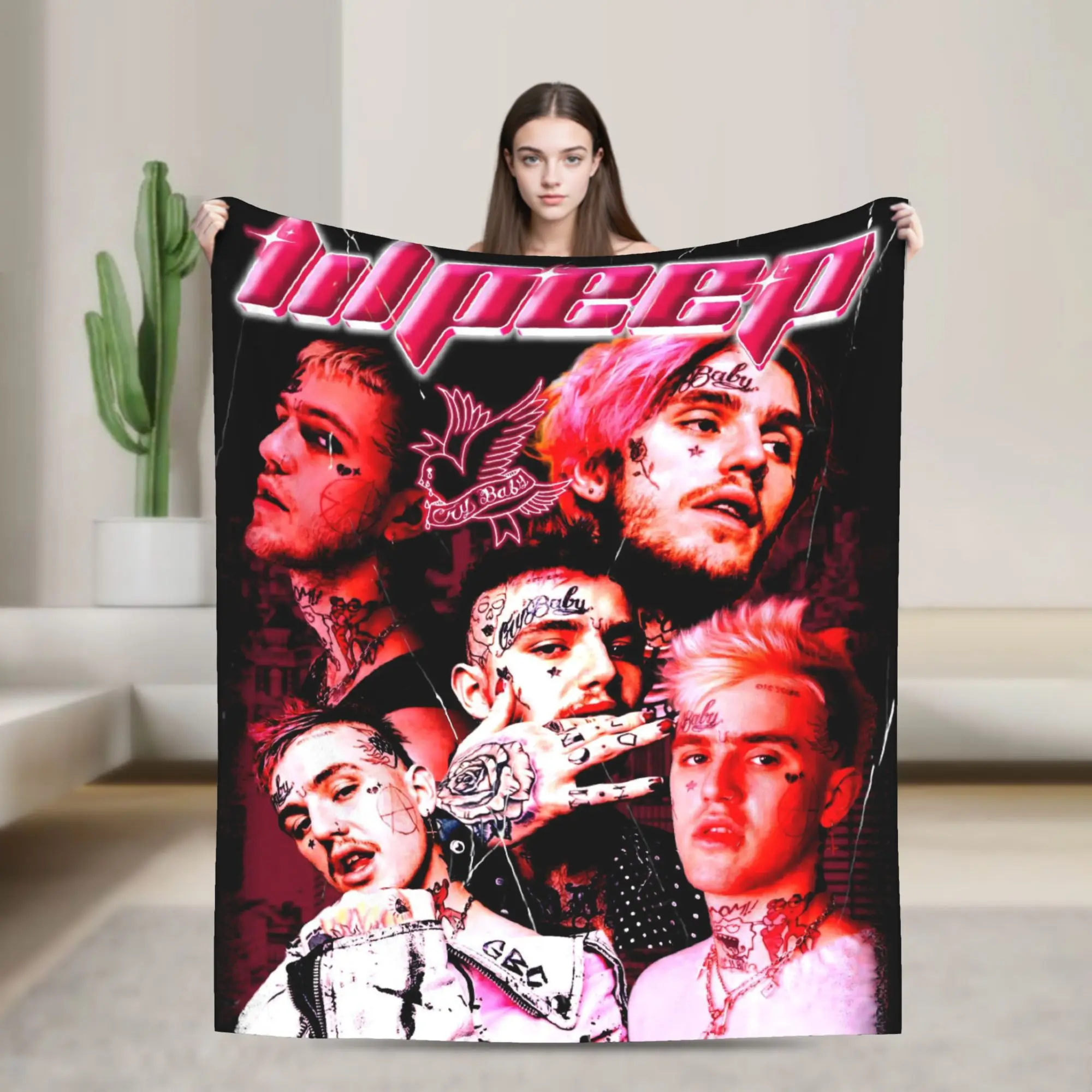Lil Peep Love Blanket Quality Super Soft  Bedding Throws Winter Decorative Outdoor Aesthetic Bedspread