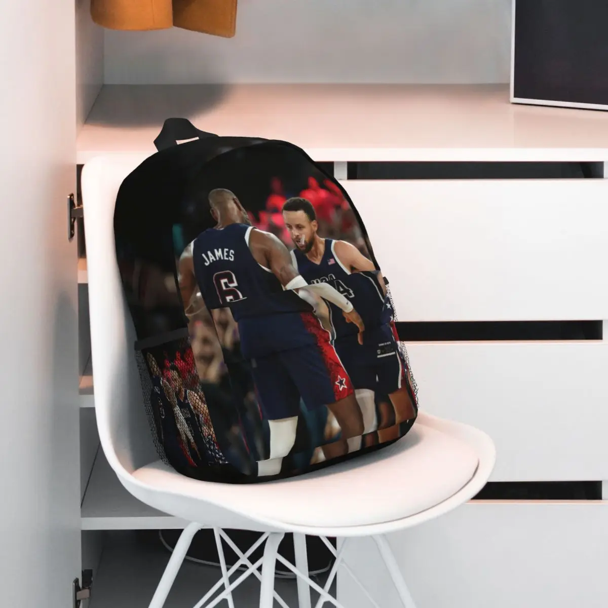 LeBron-mochila universitaria impermeable de alta capacidad para ordenador portátil, bolsa de viaje para libros de 15 pulgadas, James Stephen Curry, EE. UU., nueva moda