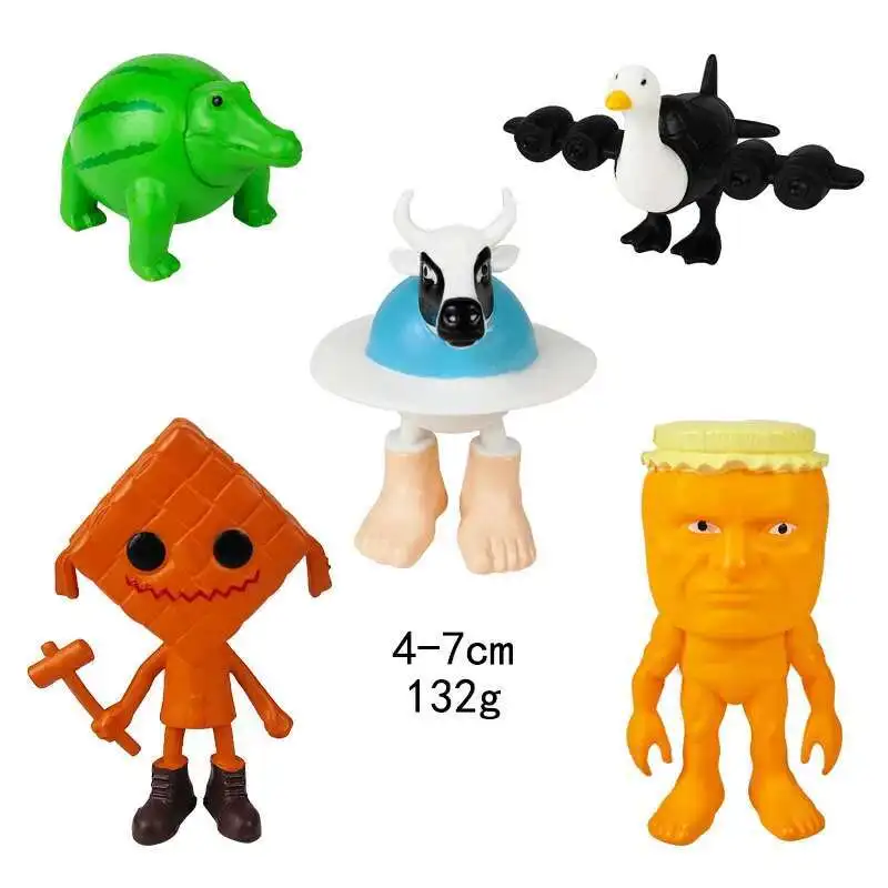 Figura Kawaii italiana Brainrot AI animales Tung Tung Sahur 5/6/8/12/18 Uds Tung Tung Sahur figura de acción para regalos de chico