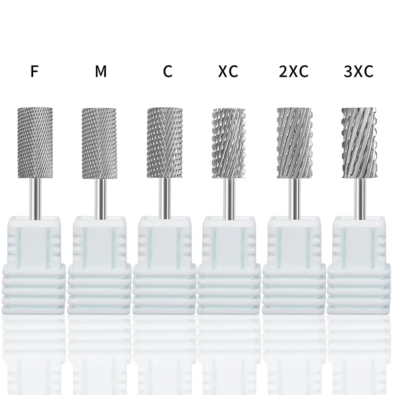 Accessori per lime per punte da trapano per unghie in carburo di acciaio al tungsteno con cilindro piatto rotondo grande da 6.6mm