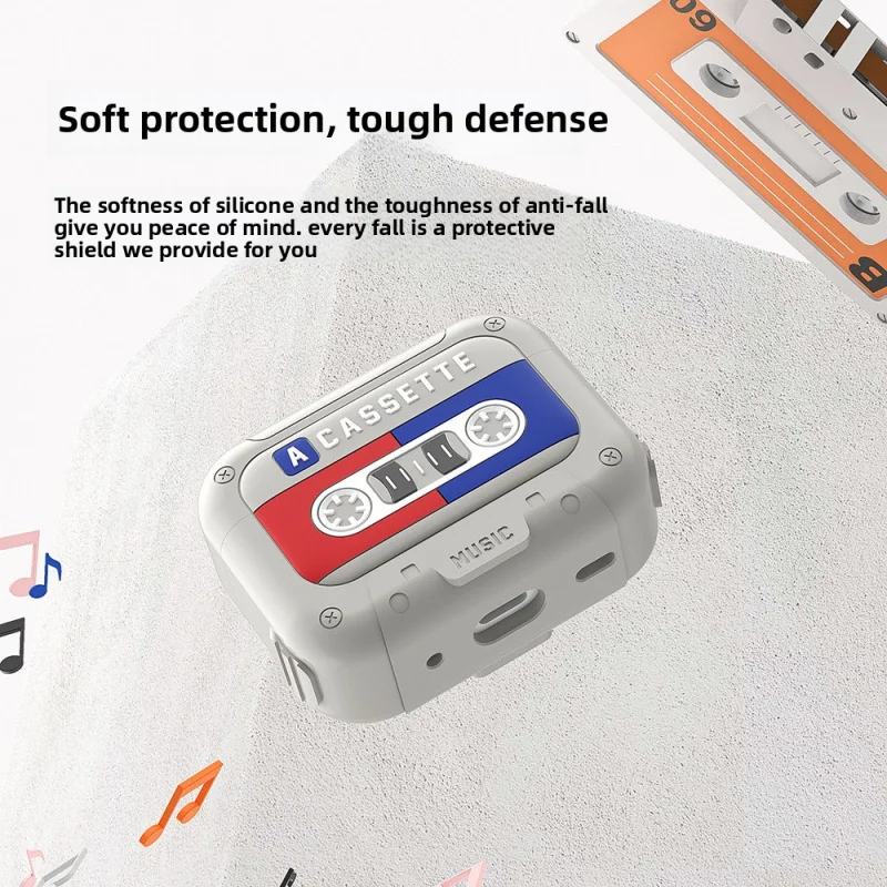 

Applicableairpodspro2Protective Case Apple SiliconeproBluetooth4Generation Earphone ShellairpodsProtective Shell