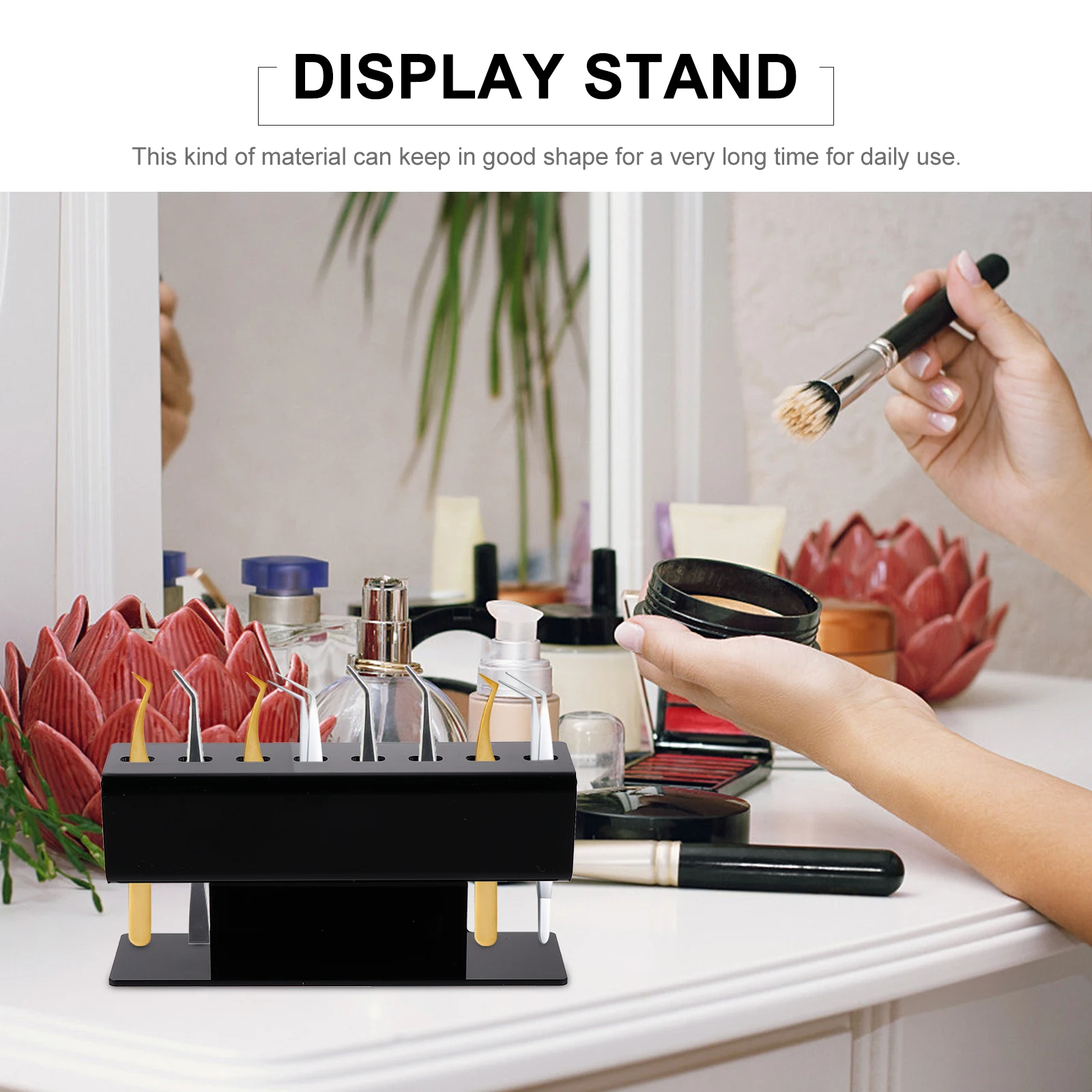

Eyelash Tweezers Holder Acrylic Display Stand For Makeup Tools Storage Shelf Beauty Salon Supplies Organizer
