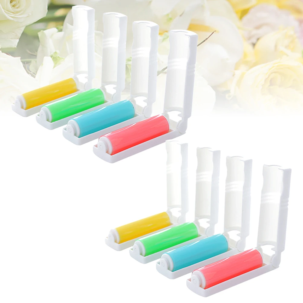 

8pcs Lint Roller Washable Reusable Sticky Hair Removal Fabric Cleaner Pet Crumbs Travel Size Safe All Fabrics Home