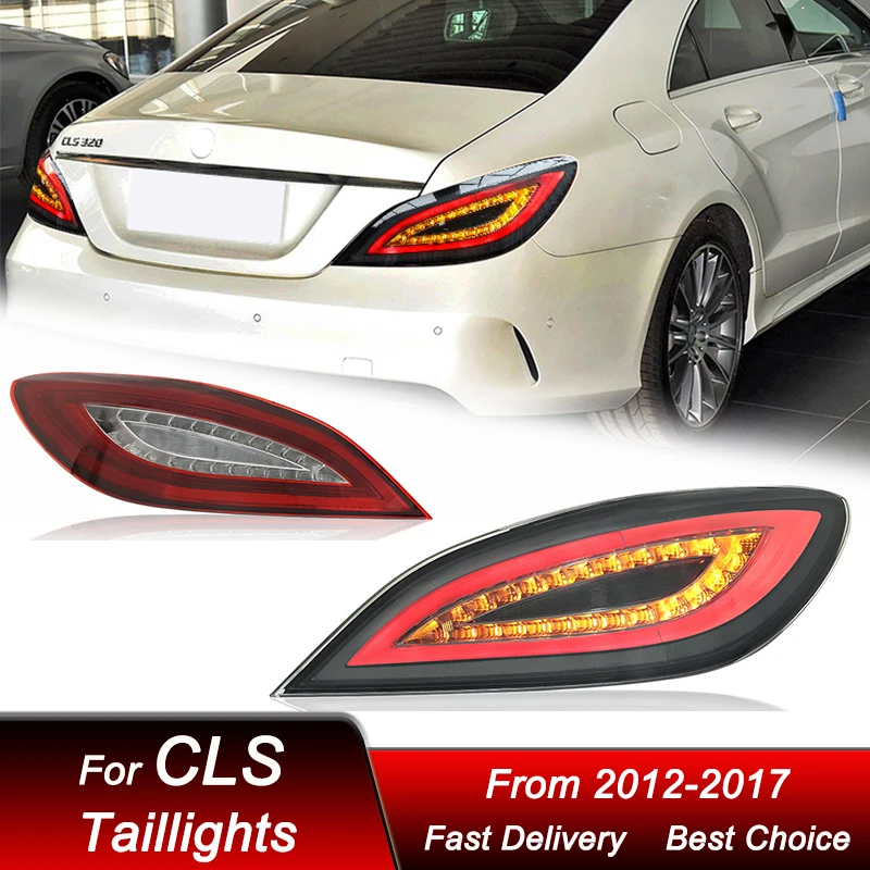 

Поп-стайлинг автомобиля, задние фонари для Mercedes-Benz CLS W218 2012-2017, новый стиль, полностью светодиодный динамический указатель поворота, задний фонарь в сборе