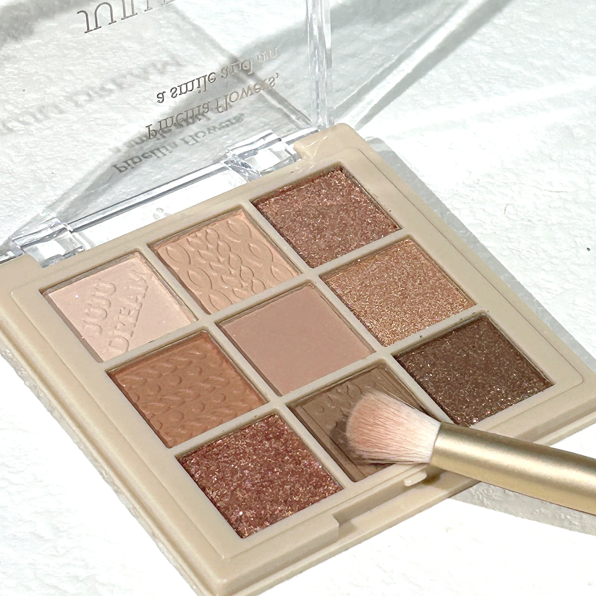 JUJU Dream 9 Color Eyeshadow Palette, Matte And Shimmer Brown Eyeshadows Powder, Long Lasting Blendable Eyeshadow Cosmetics