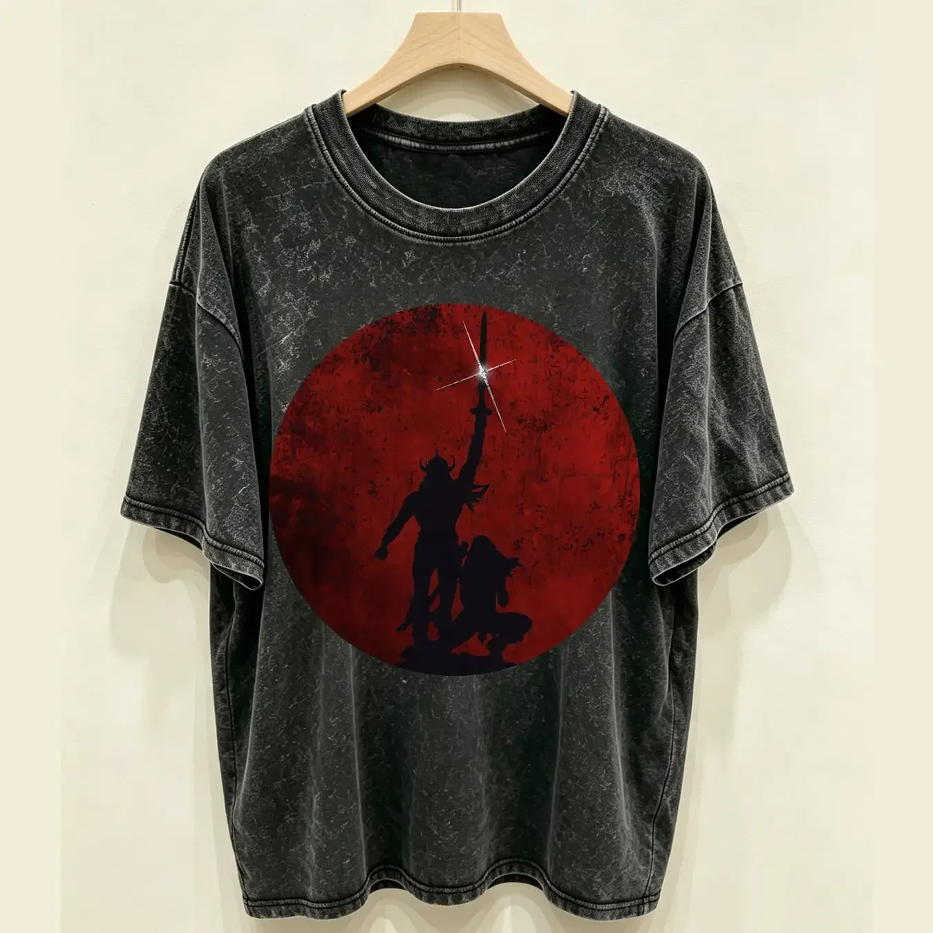 washed T Shirt BARBARIAN Kids Boys Barbar Logo Conan Book Movie The vintage Washed Casual Stylish Unisex Breathable Soft