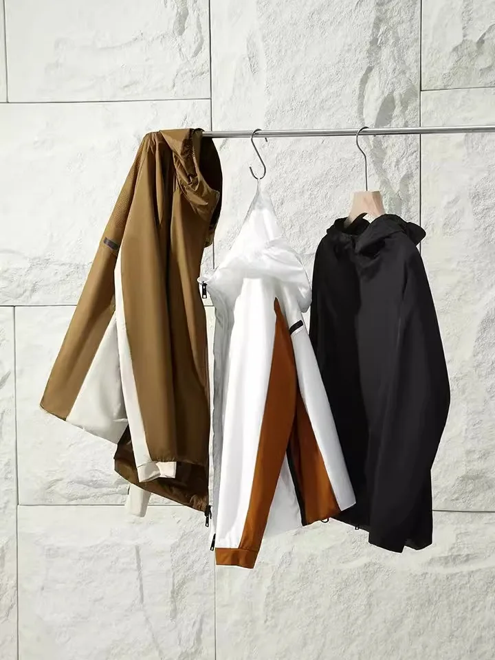 

Легкий дышащий лазерный пирсинг, весна-лето, мужские антибликовые солнцезащитные кремы для пар Jaet с капюшоном из полиэфирного волокна