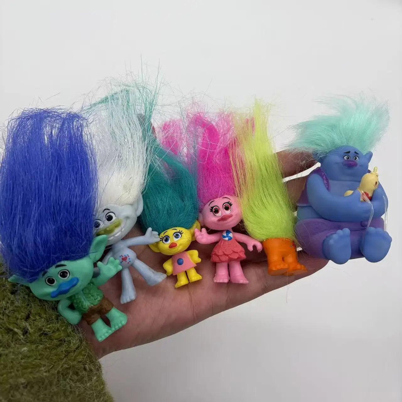 6pcs/set Gift Bag Package Dreamworks Movie Trolls Poppy Branch Critter Skitter Boards PVC Action Figures Toys