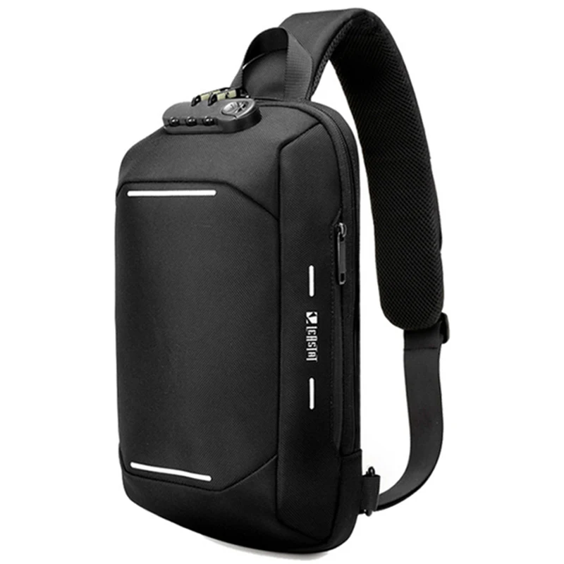 Schoudertas voor heren Werkmode Multifunctionele USB Crossbody Tas Schoudertas Reizen Messenger Pack Borsttas voor mannen