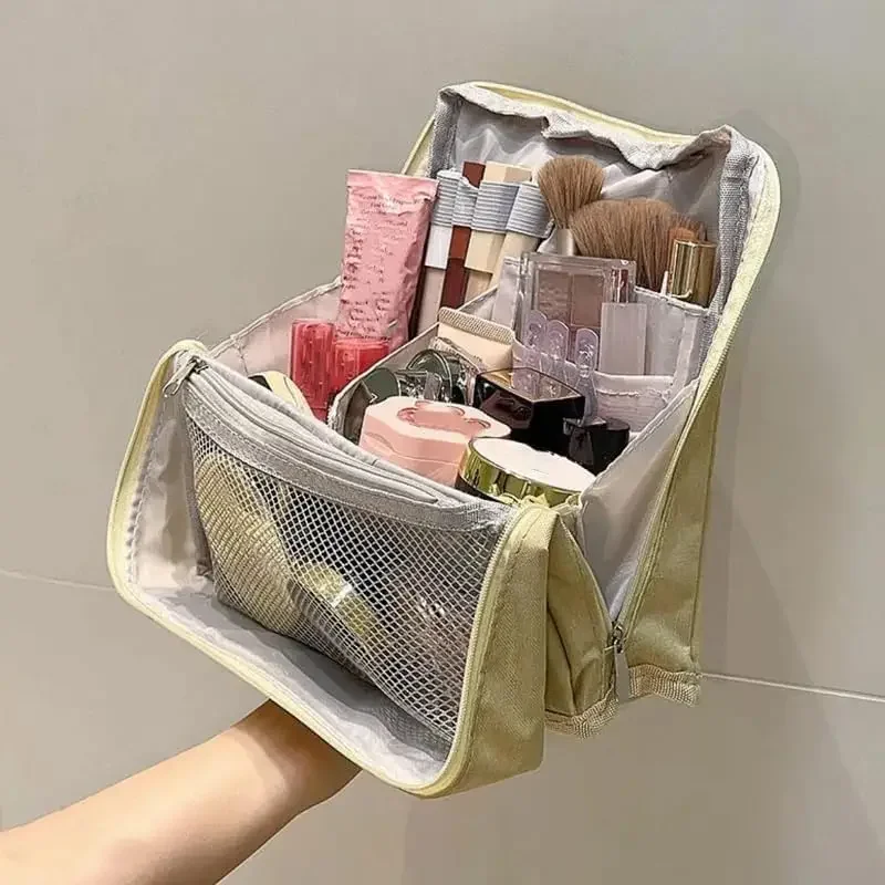 

1 vertical makeup bag, multi-purpose large-capacity Oxford cloth vertical makeup bag, portable waterproof with compartment Bag