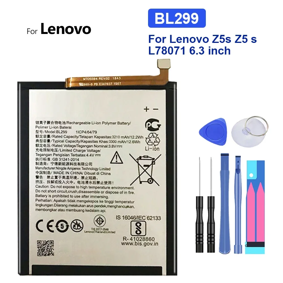 BL295 BL297 BL299 BL303 battery For Lenovo K5S L38031 K5 Pro L38111 L38041 Z6 Lite 6.3 inch Z5s L78071 Cell Phone High Quality