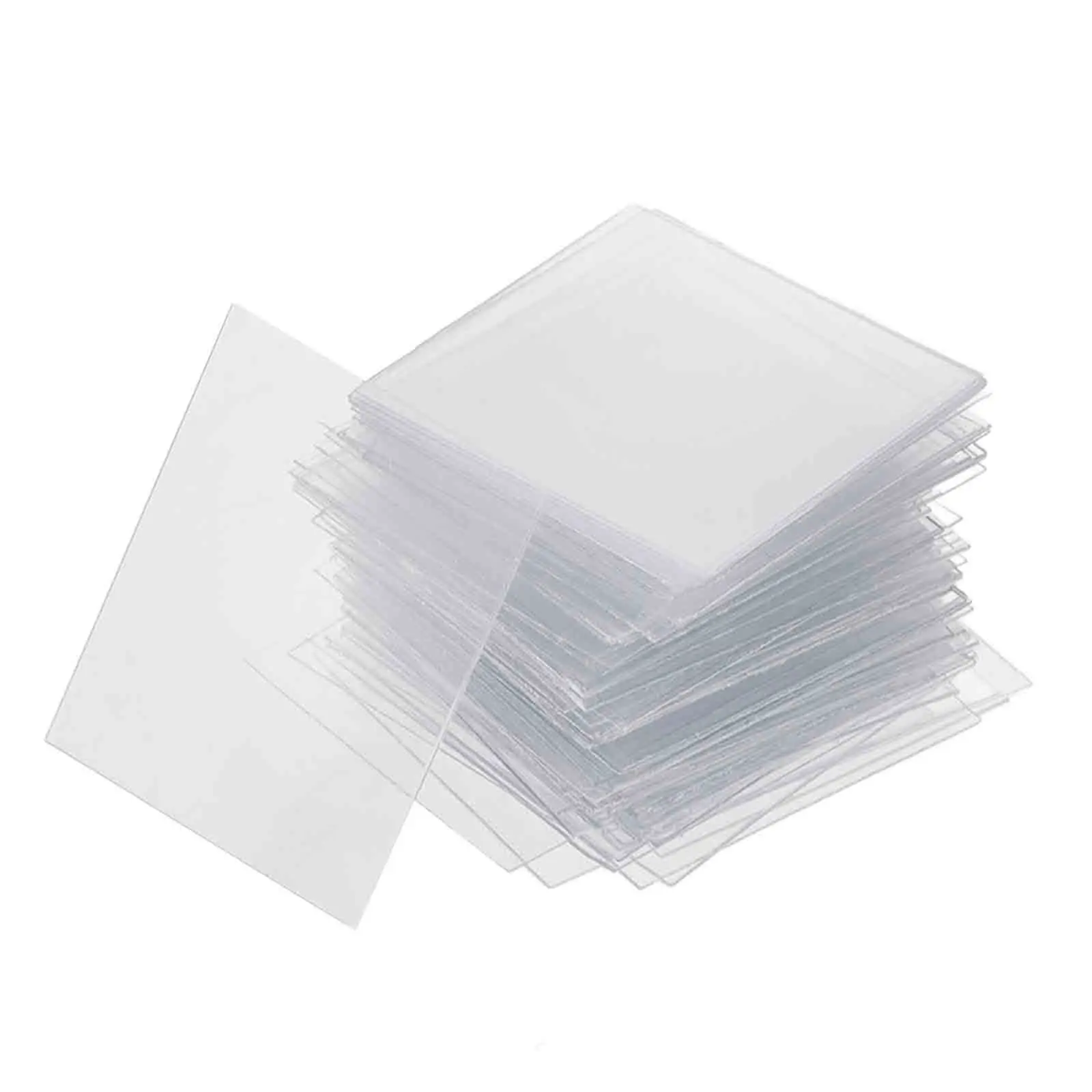 

100pcs Disposable Microscope Slides 22X22Mm Clear Plastic Laboratory Urine Tests Science Teacher Supplies Lab Equipment Kids