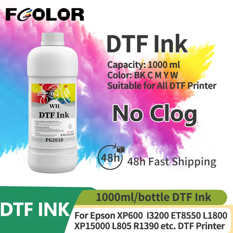 1000ML DTF Ink Direct Transfer Film Heat Transfer For Epson I3200 P800 L1800 1390 L800 L805 1430 3880 PET Film Ordinary Quality