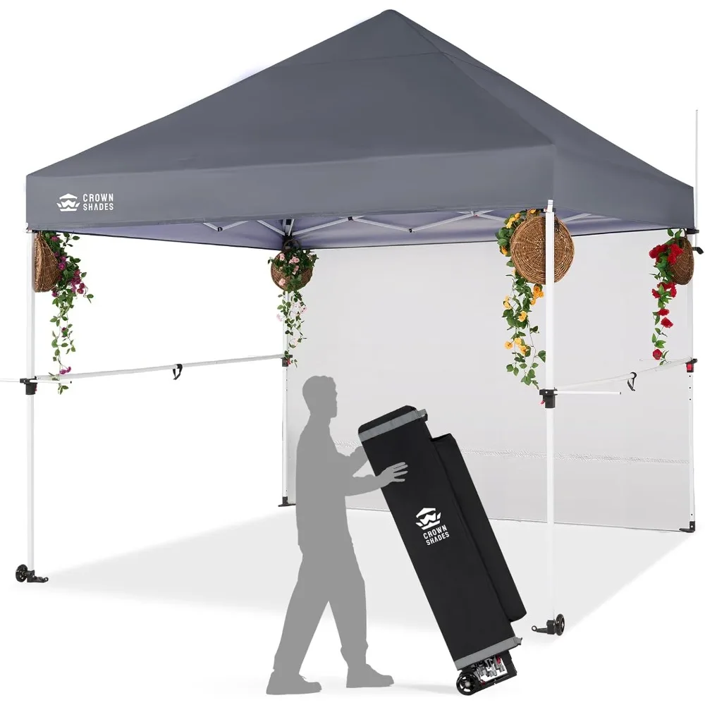 

10x10 Pop Up Canopy Tent with 1 Comercial Kit, Instant Commercial Tent with Patended Centerlock, 400D Silver Coated Fabric, 1 S