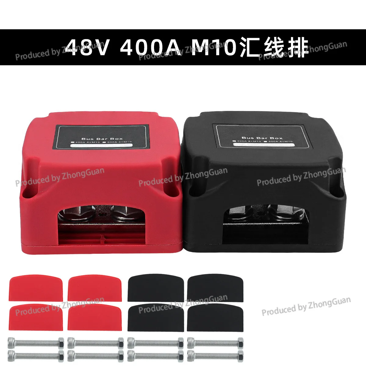 Automobile Marine Red and Black M10 Stud Grid 400A High Current Battery Terminal Terminal Module Bus
