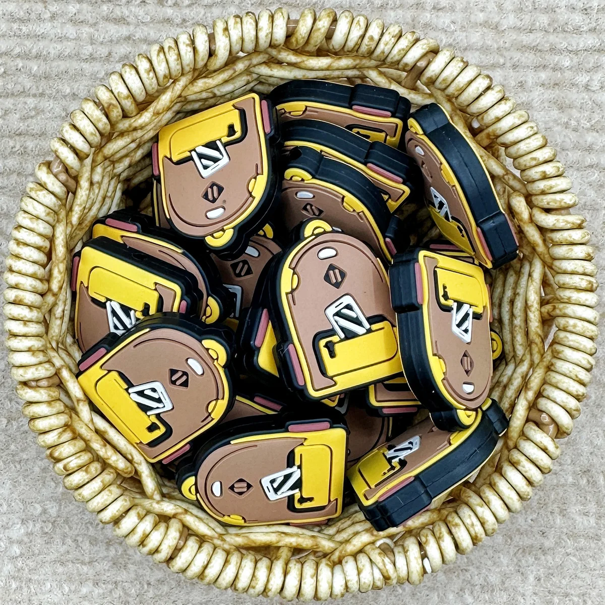 Cuentas de silicona para bebés, accesorios de joyería, regalos de Kawai, morral, juguetes para bebés, pluma de cuerda DIY, cadenas para pezones, 10