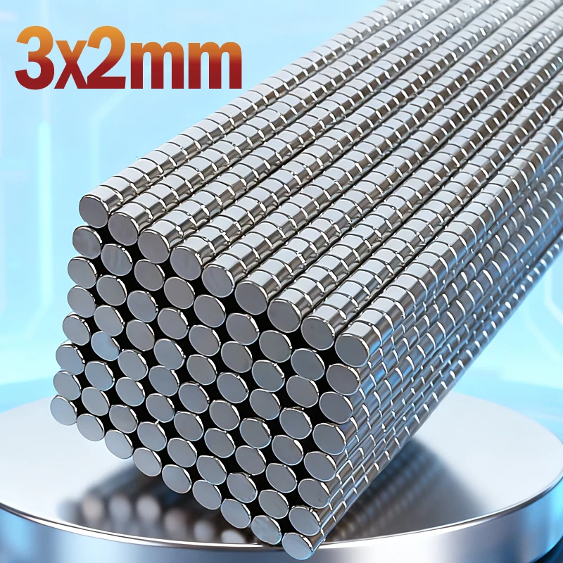 3x2mm Magnet N35 NdfeB 50-2000pcs Powerful Neodymium Magnet Permanent Magnetic Imanes 3*2 Accessory Round Fridge Diy Magnets