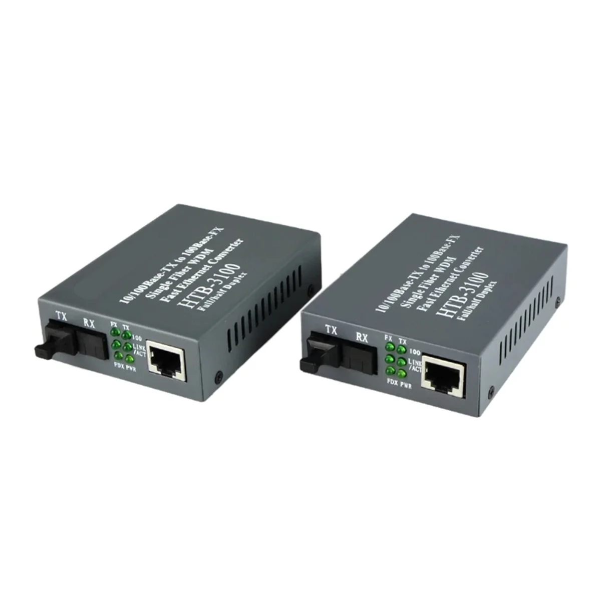 ABEP-HTB-3100 SFP Media Converter Optical Fiber Single-Mode 1310/1550nm Popular Ethernet Switch WDM Media Converter EU Plug