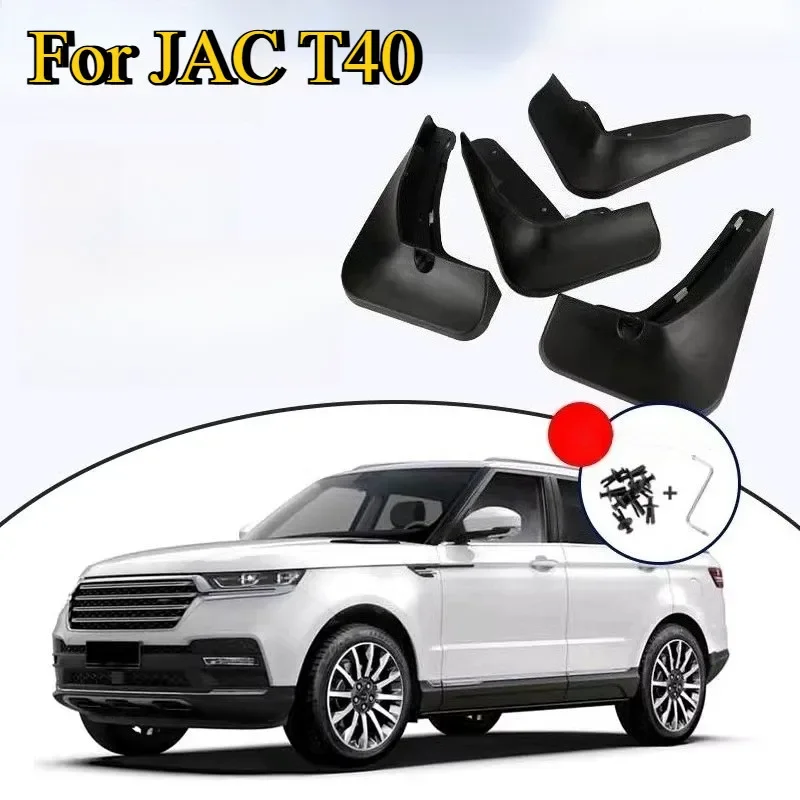 For JAC T40 Automotive TPE Mud Flaps: Durable Highly Flexible No Drilling Required Body Trim Accessories
