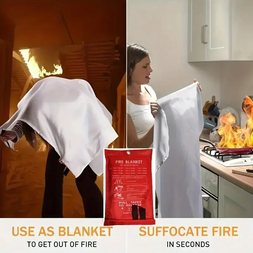 Feuer Decke Fiberglas Feuer Notfall Decke Unterdrückung Decke Flammhemmende Decke Notfall Überleben Sicherheits Abdeckung – Detail 6