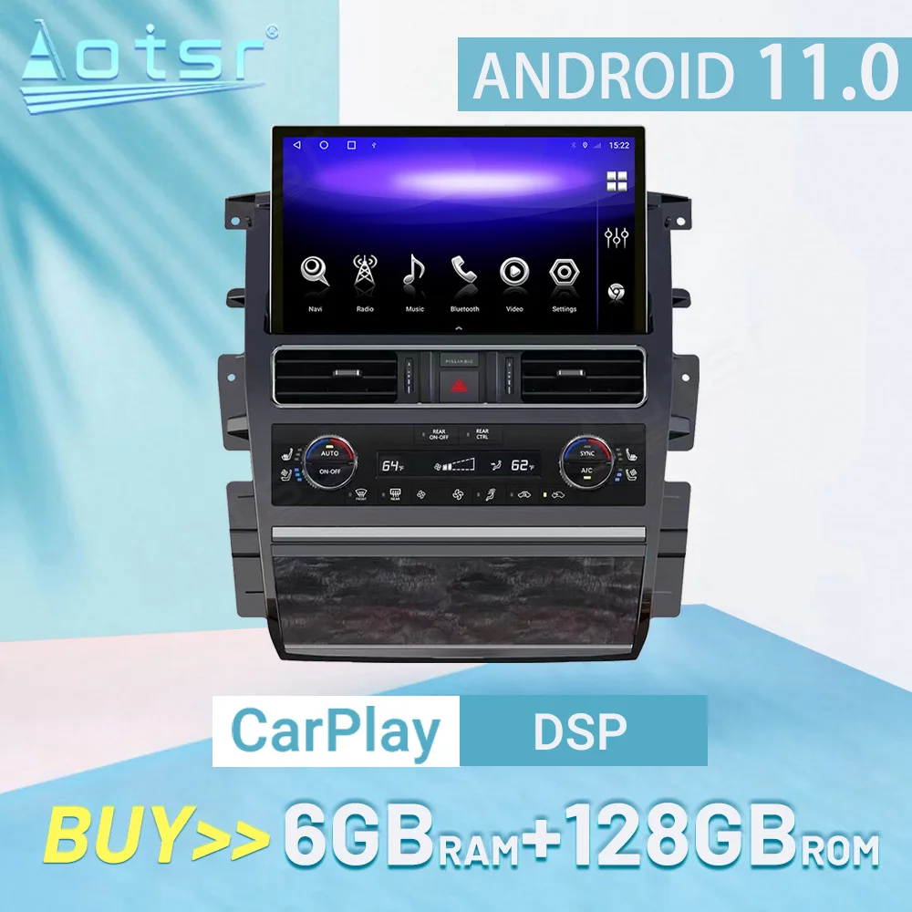 13.3 Inch Android 11 For NISSAN PATROL Y62 QX80 2010+ Armada 128GB Car Radio Player Auto Stereo GPS Navigation Carplay Head Unit