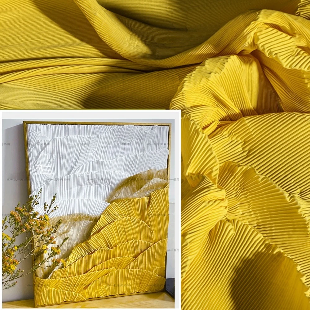 Moldable Crimped Fabric | Handmade Pleated Textured for DIY Art Boards & Wedding Backdrops