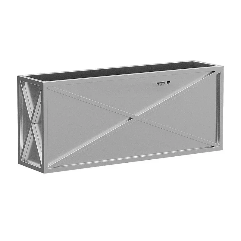 Outdoor commercial street sales department partition wrought iron flower box rectangular flower pot flower rack