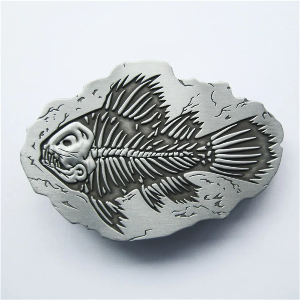 New Vintage Style Fish Bone Fossil Belt Buckle Gurtelschnalle Boucle de ceinture BUCKLE-WT016