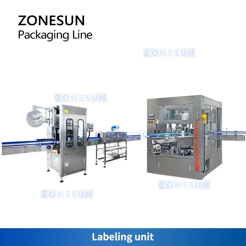 ZONESUN Automatische Mineralwasser-Filiermaschine, Verpackung, schlüsselfertige Lösung mit integrierter Linie, stromlinienförmige Produktion ZS-FAL32-10