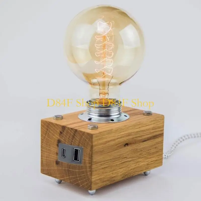 D84F 2Pcs USB 2.0 And Type C Female Connector Female USB Lamp Charging Power Socket For Home And Office Electronics